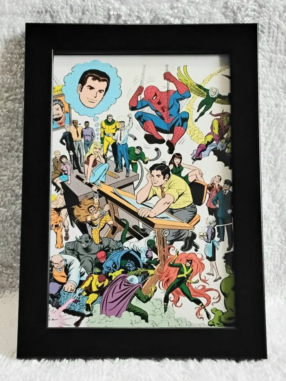 3/$25 4" x 6" Framed Spider-Man From the Mind of an Artist Custom Pic!!